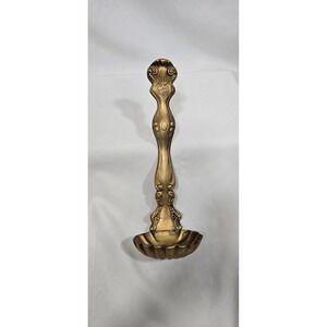 Vtg ladle spoon wall hanging‎ kitchen home decor soap holder gold metal planter